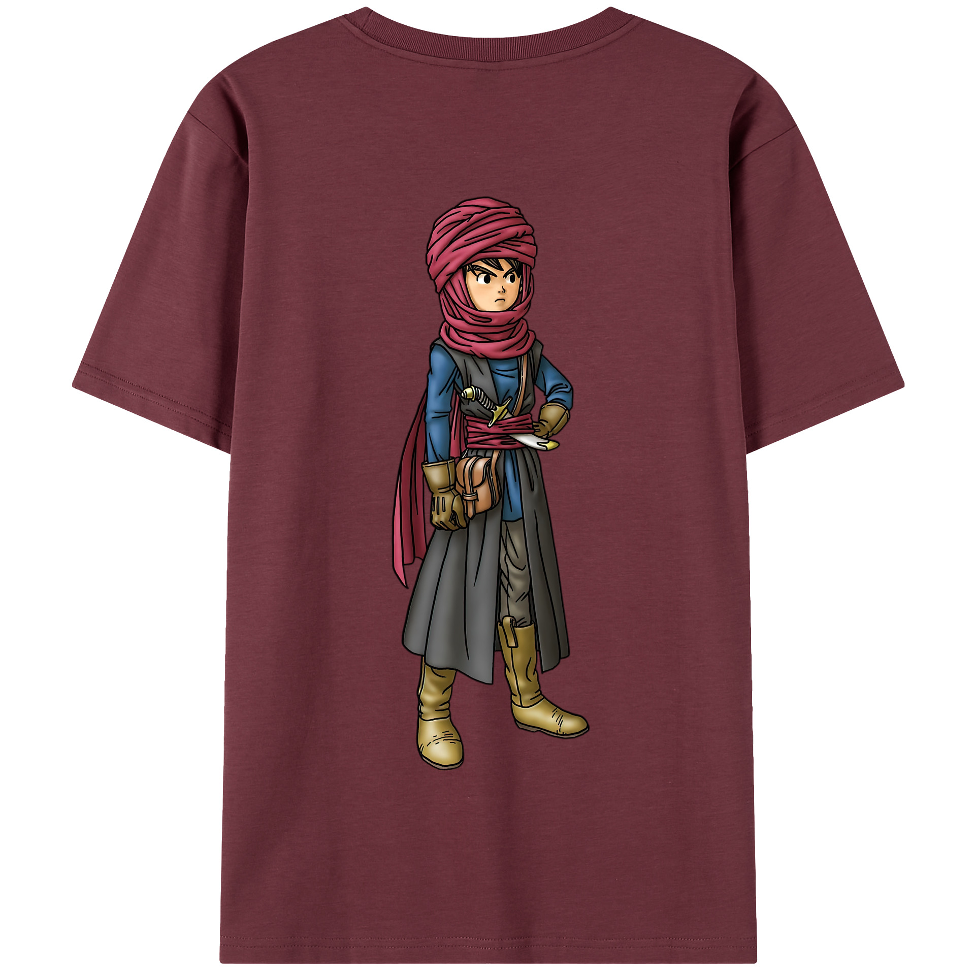 （画像用） ドラゴンクエスト Doragon Kuesuto Dragon Quest 綿100％半袖Tシャツ（背面プリント）